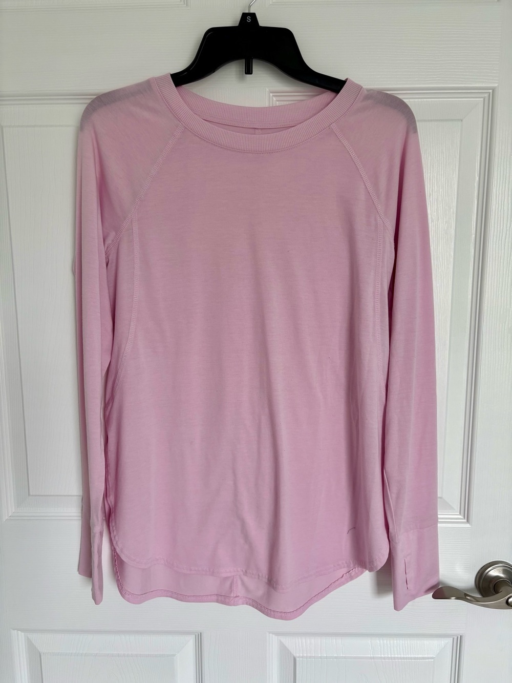 TEK GEAR Light Pink Crewneck Long Sleeve Top